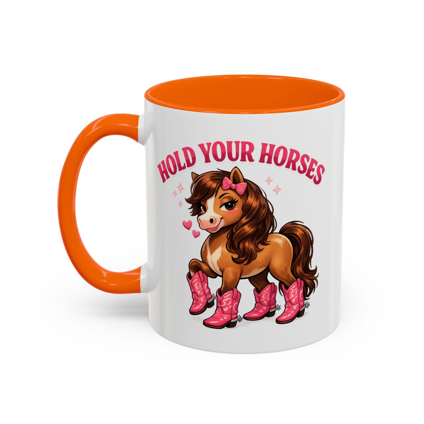 HOLD YOUR HORSES - PINKYPIE - Accent Coffee Mug (11, 15oz)