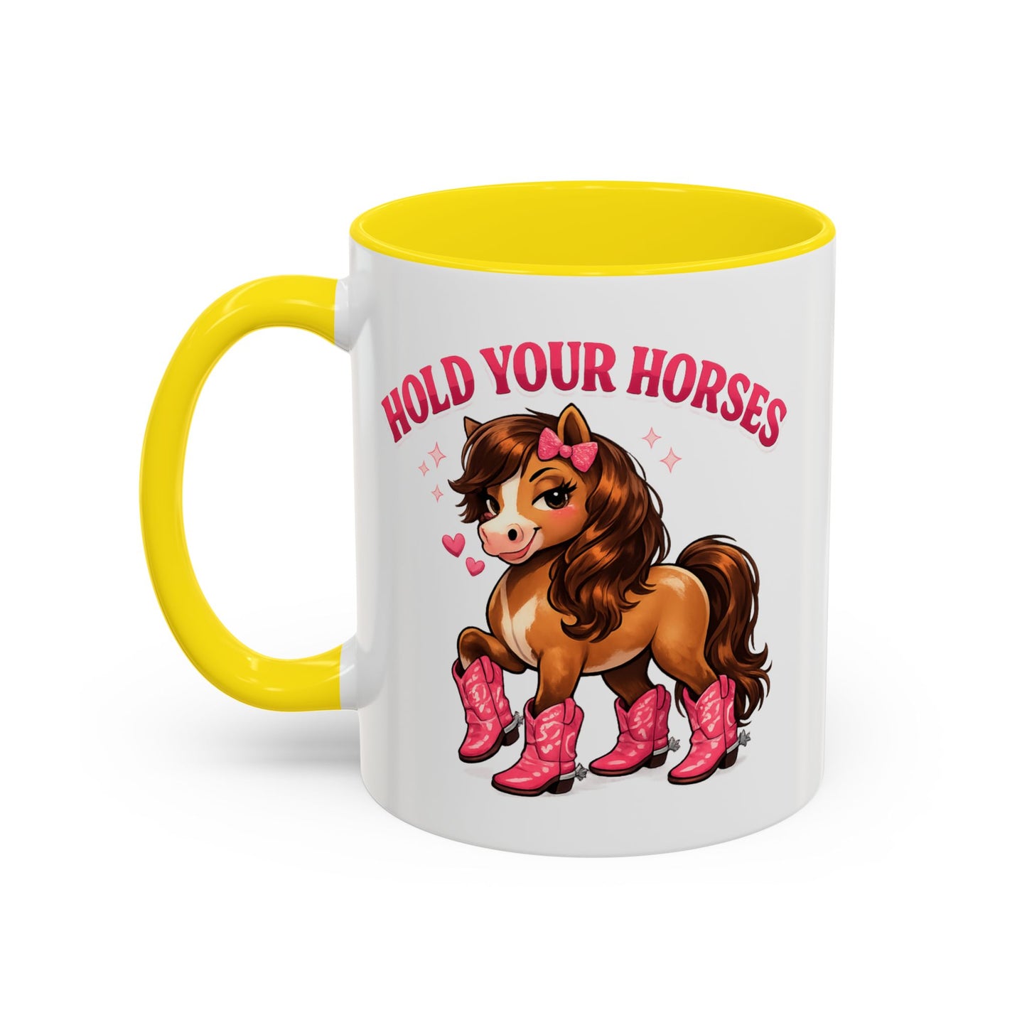 HOLD YOUR HORSES - PINKYPIE - Accent Coffee Mug (11, 15oz)