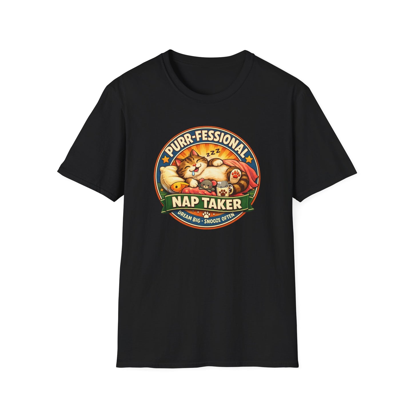 PURR-FESSIONAL NAP TAKER - Unisex Soft Style T-Shirt