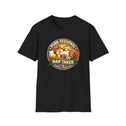 PURR-FESSIONAL NAP TAKER - Unisex Soft Style T-Shirt