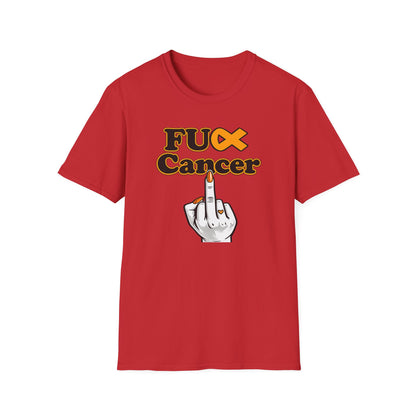 F CANCER - ORANGE RIBBON - Unisex Soft Style T-Shirt