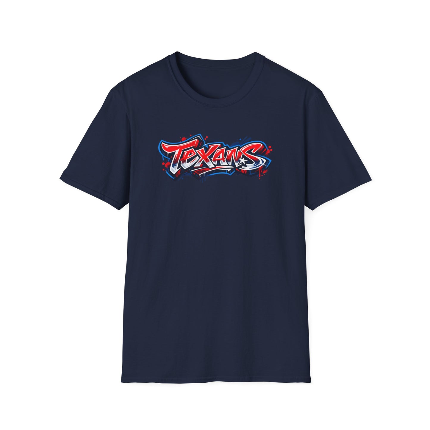 TEXANS-GRAFFITI ART  - Unisex Soft Style T-Shirt