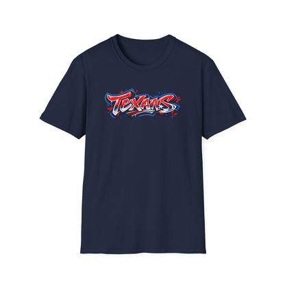TEXANS-GRAFFITI ART  - Unisex Soft Style T-Shirt