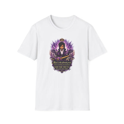 MUSIC IS THE ULTIMATE POWER - Unisex Soft Style T-shirt