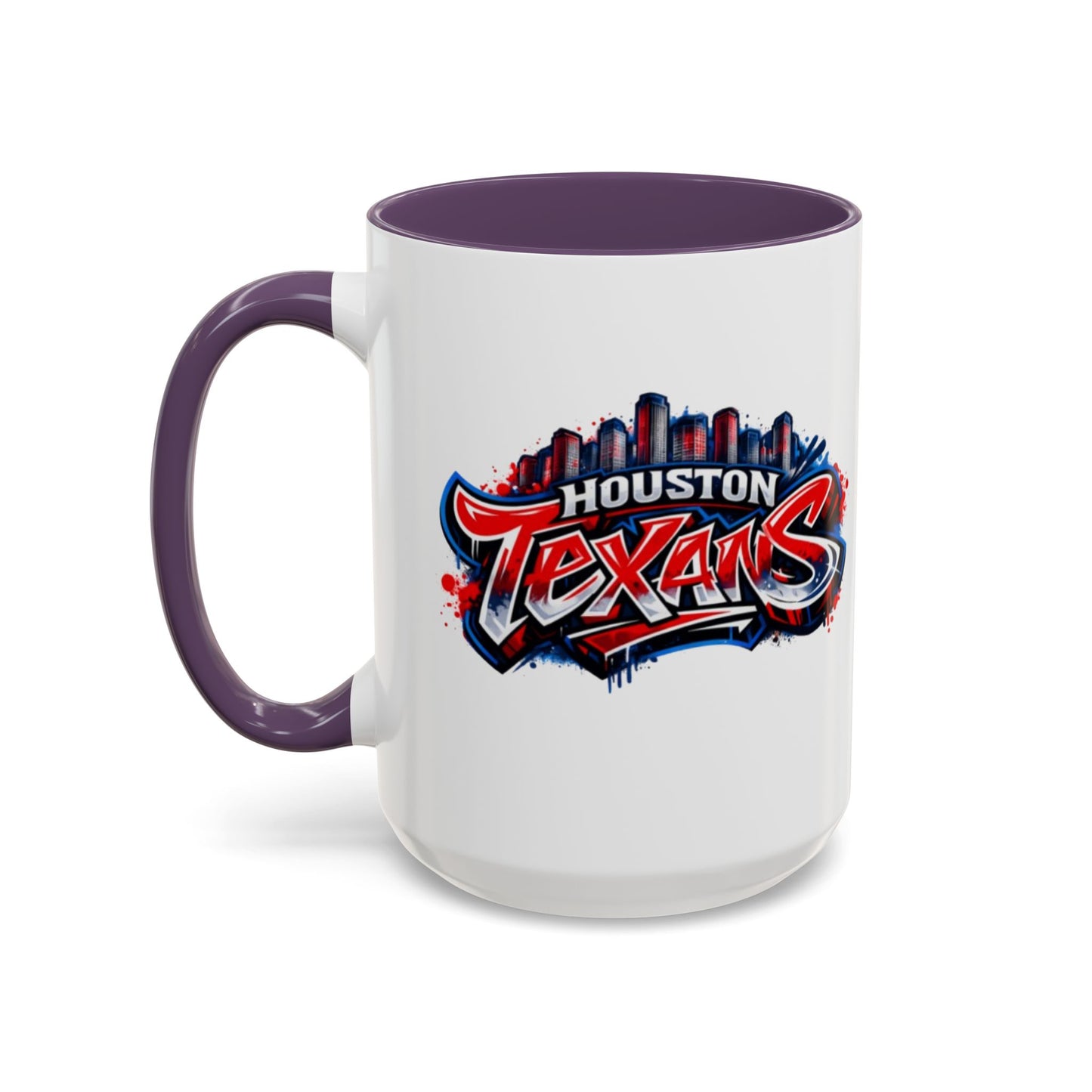 HOUSTON TEXANS GRAFFITI W/SKYLINE - Accent Coffee Mug (11, 15oz)