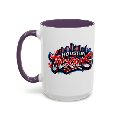 HOUSTON TEXANS GRAFFITI W/SKYLINE - Accent Coffee Mug (11, 15oz)