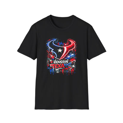 HOUSTON TEXANS - Graffiti Art - Unisex Soft Style T-Shirt