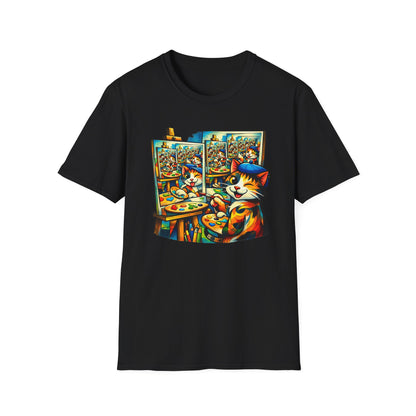 PAWCASSO - CAT ARTIST - Unisex Soft Style T-Shirt