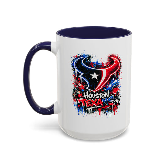 HOUSTON TEXANS - GRAFFITTI ART -Accent Coffee Mug (11, 15oz)