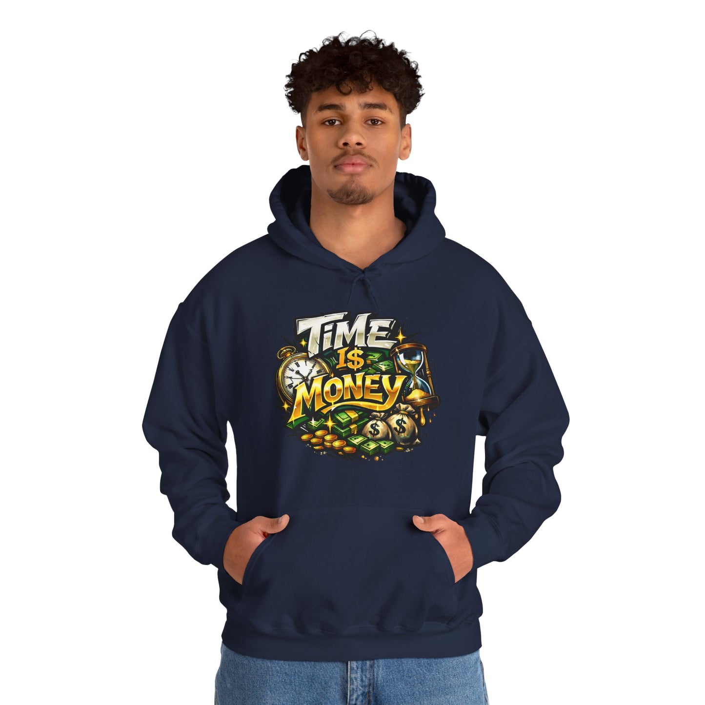Time Is Money Hoodie | Hustle Mindset Graphic Unisex Pull-Over