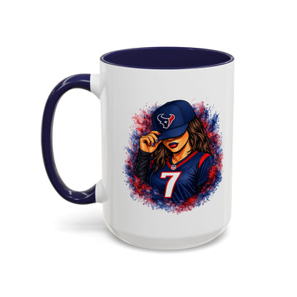TEXANS GIRL REPPIN - Accent Coffee Mug (11, 15oz)