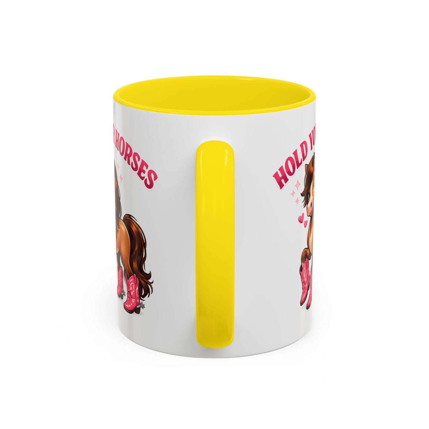 HOLD YOUR HORSES - PINKYPIE - Accent Coffee Mug (11, 15oz)