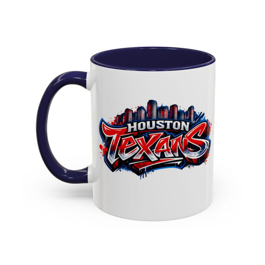 HOUSTON TEXANS GRAFFITI W/SKYLINE - Accent Coffee Mug (11, 15oz)