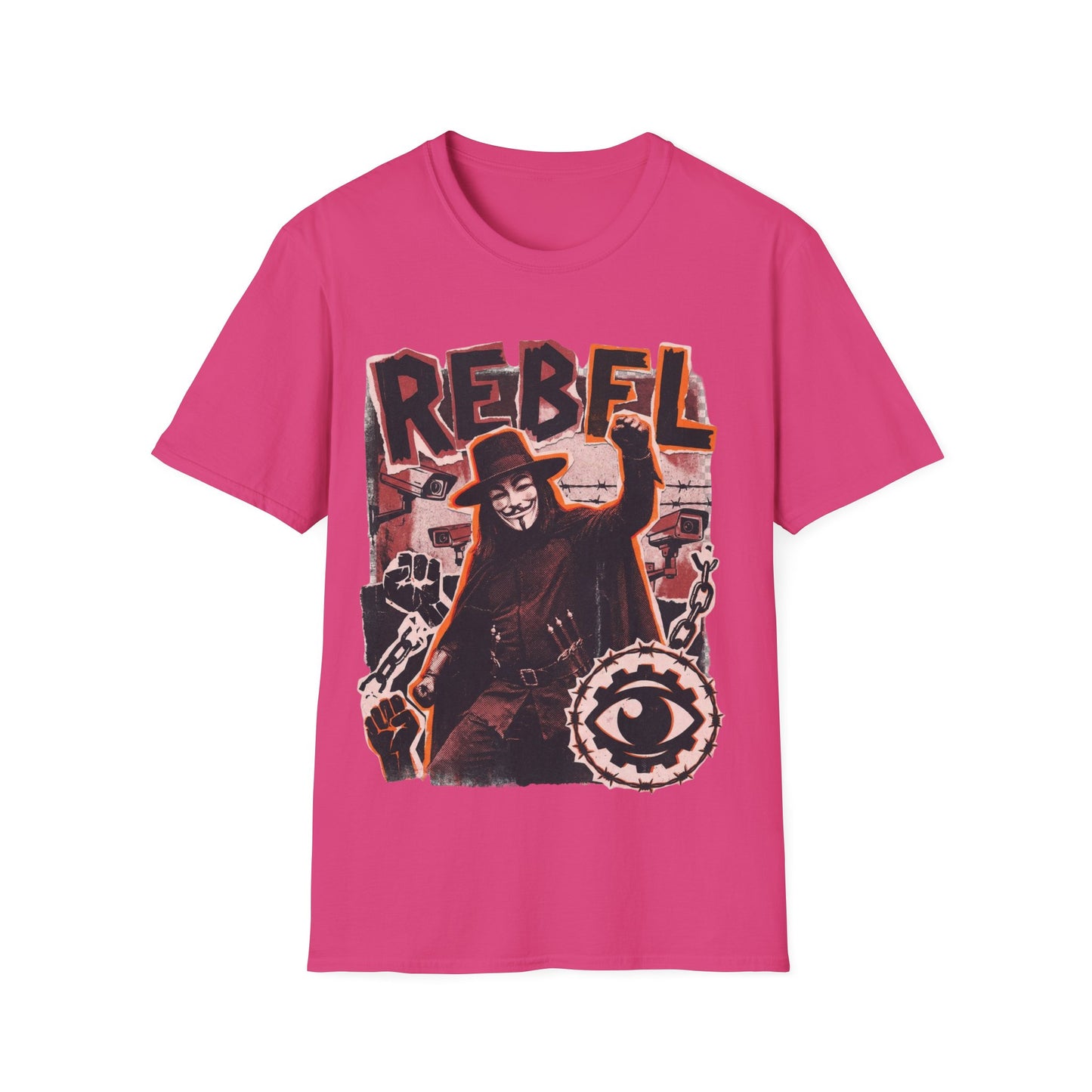 REBEL - ((BIG PRINT)) - Unisex Softstyle T-Shirt