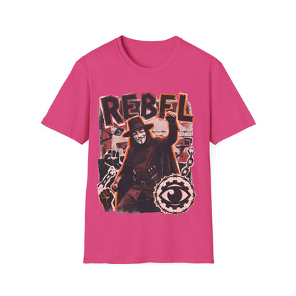 REBEL - ((BIG PRINT)) - Unisex Softstyle T-Shirt