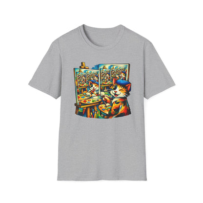 PAWCASSO - CAT ARTIST - Unisex Soft Style T-Shirt