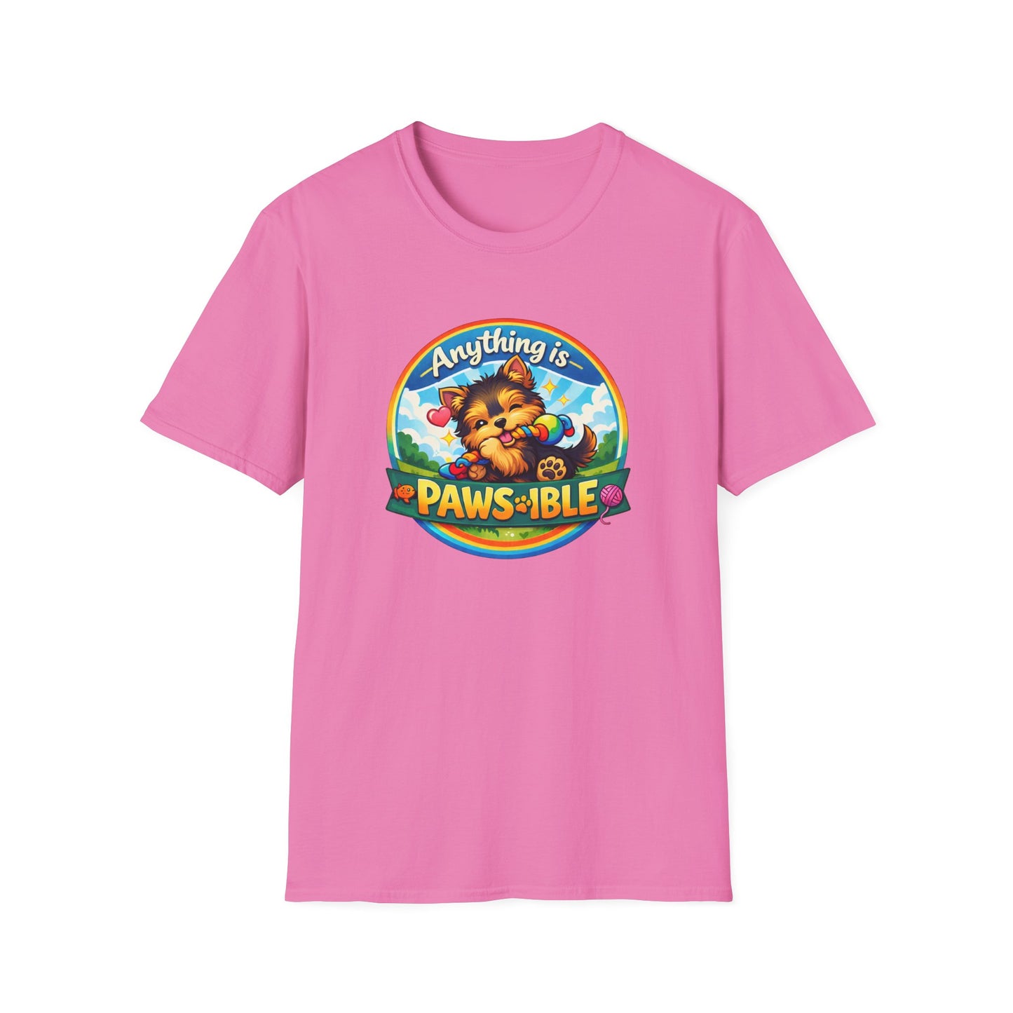 ANYTHING IS PAWSIBLE-PUPPY - Unisex Soft Style T-Shirt
