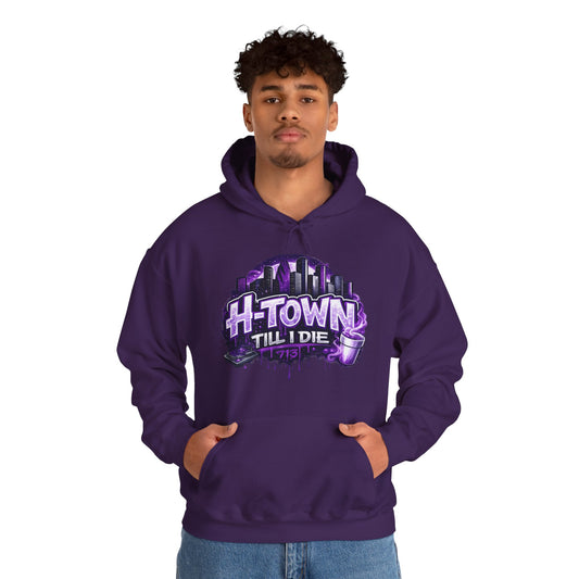 H-Town Til I Die Hoodie | Houston 713 Skyline Streetwear Pull-Over