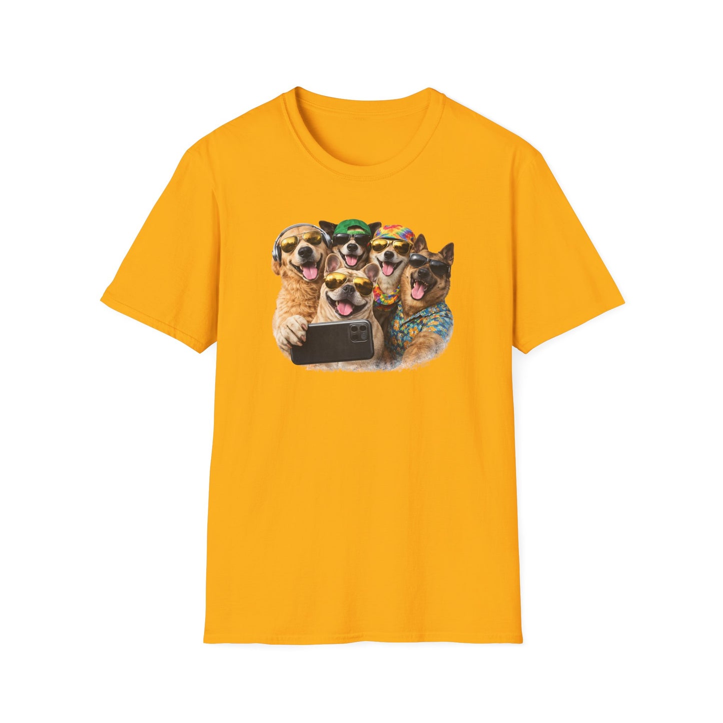 SELFIE TIME - DOG STYLE - Unisex Softstyle T-Shirt