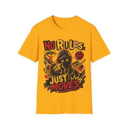 NO RULES-JUST MOVES - ((BIG PRINT)) - Unisex Soft Style T-Shirt