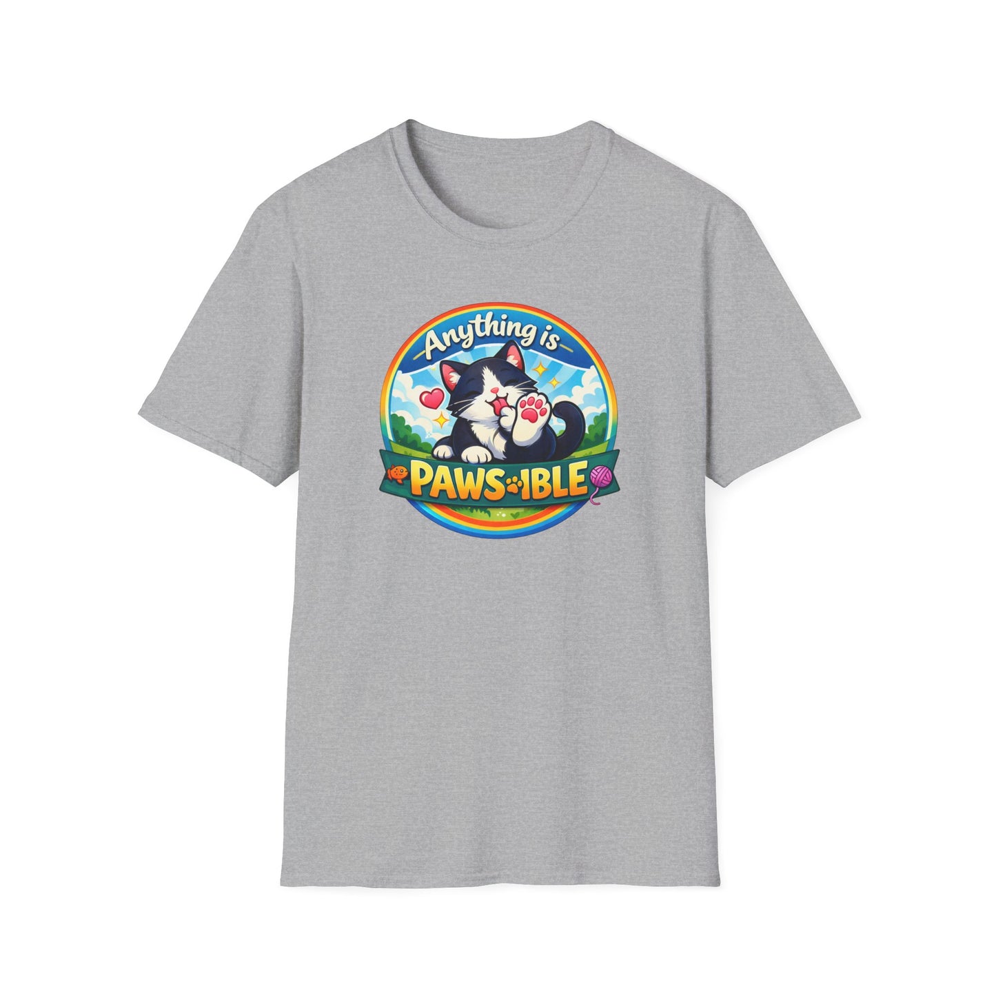 ANYTHING IS PAWSIBLE-KITTEN - Unisex Soft Style T-Shirt