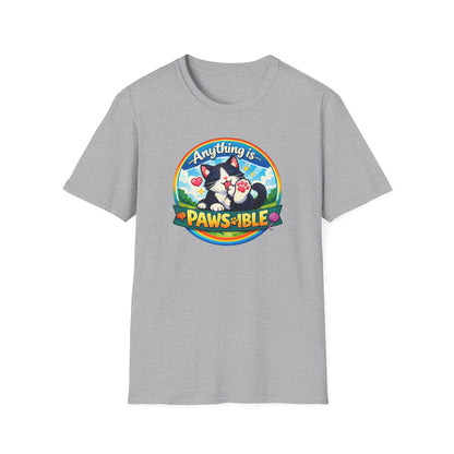 ANYTHING IS PAWSIBLE-KITTEN - Unisex Soft Style T-Shirt