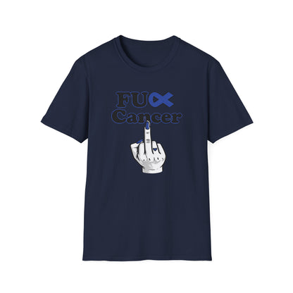 F CANCER - BLUE RIBBON - Unisex Soft Style T-Shirt