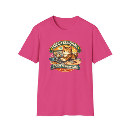 PURR-FESSIONAL ZOOM SUPERVISOR - Unisex Soft Style T-Shirt