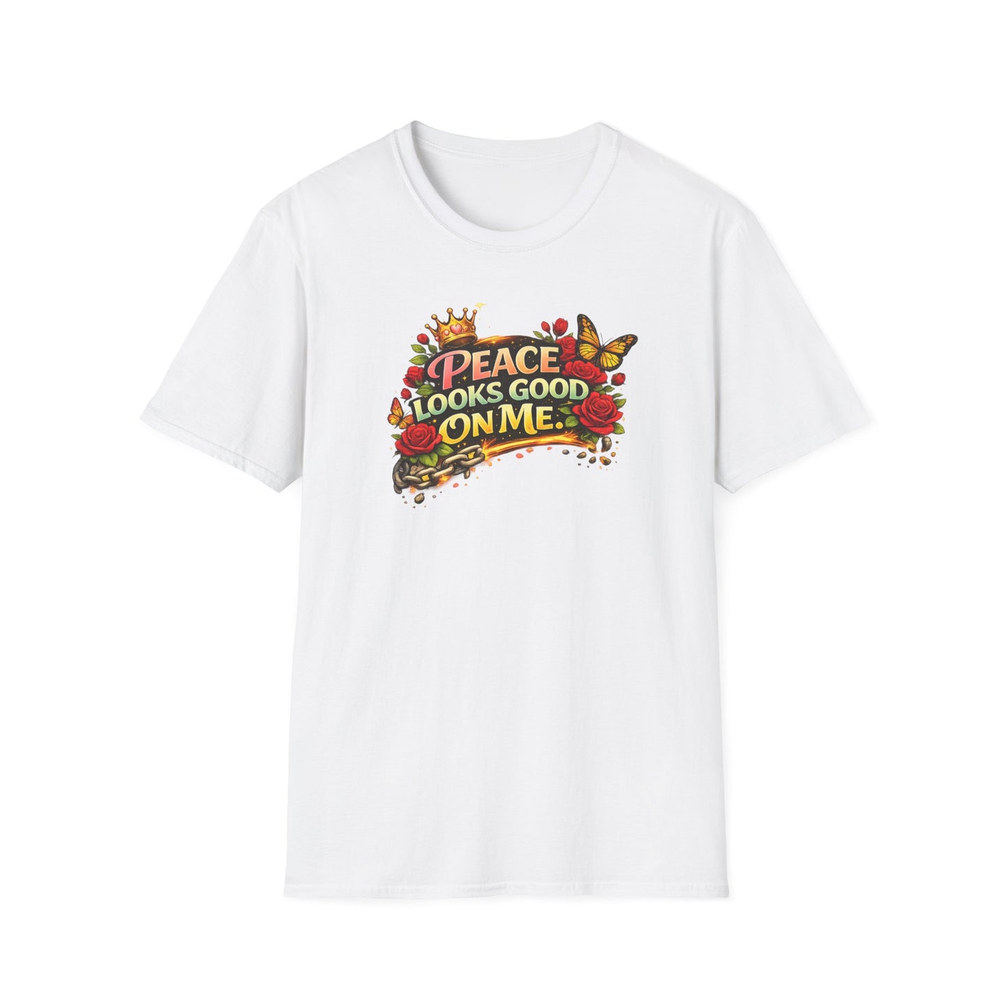 PEACE LOOKS GOOD ON ME - Unisex Softstyle T-Shirt