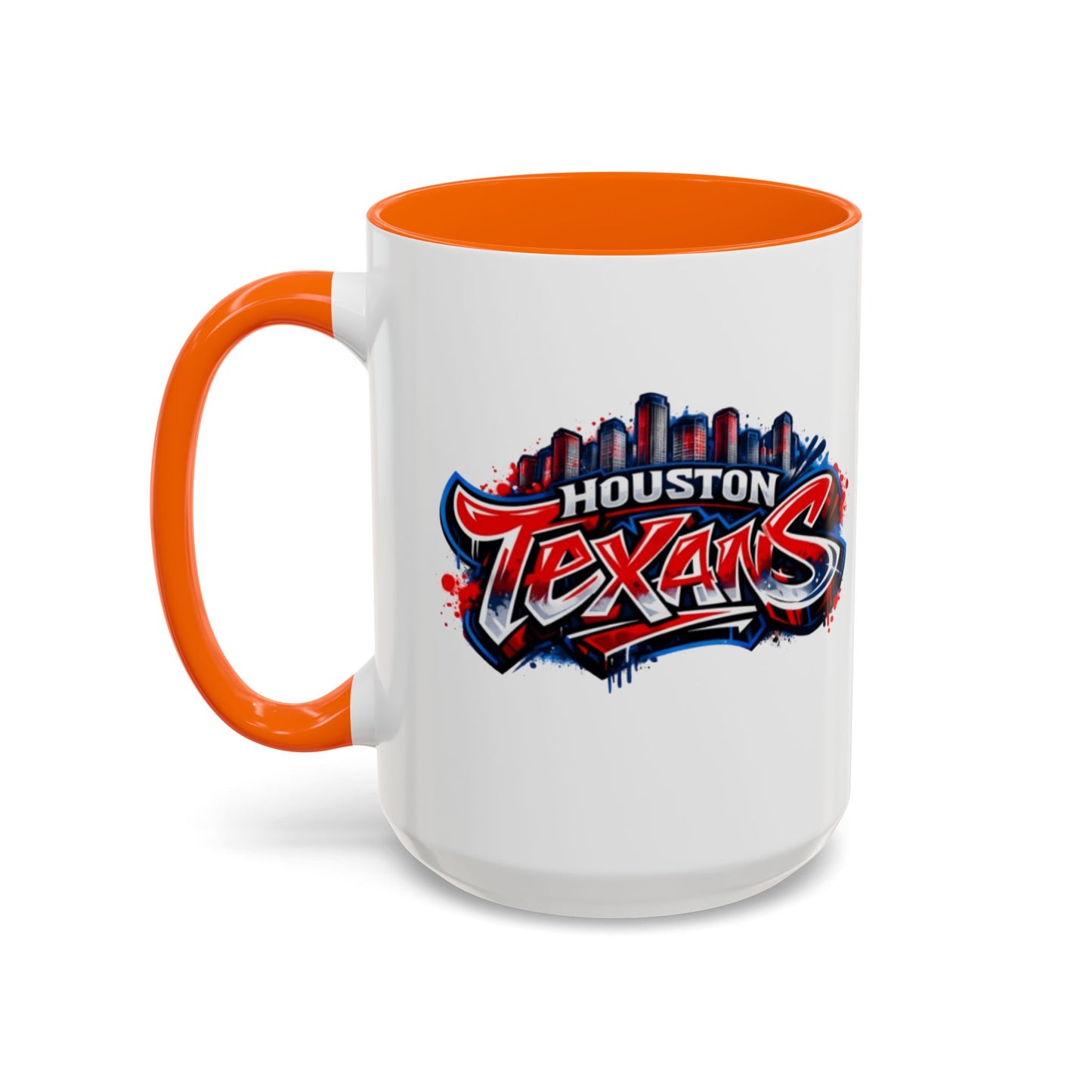 HOUSTON TEXANS GRAFFITI W/SKYLINE - Accent Coffee Mug (11, 15oz)