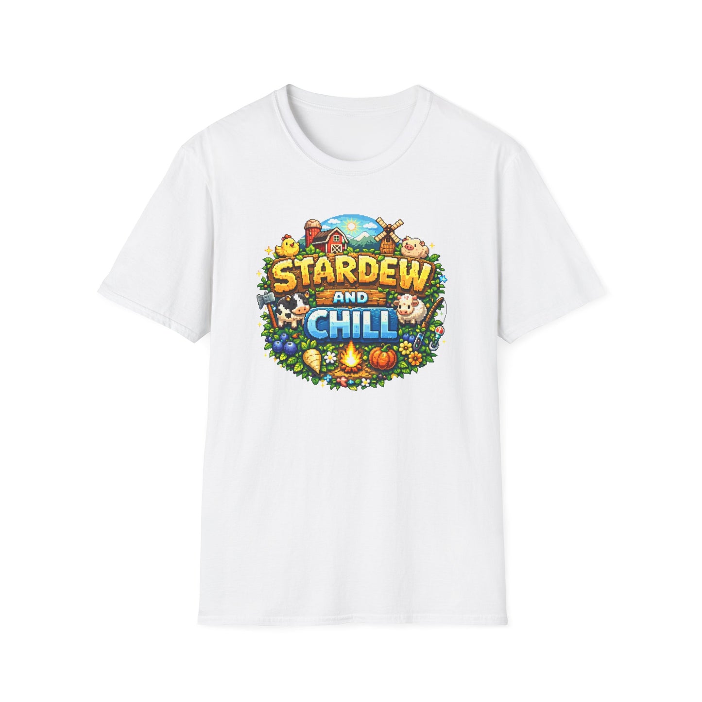 STARDEW AND CHILL - Unisex Soft Style T-Shirt