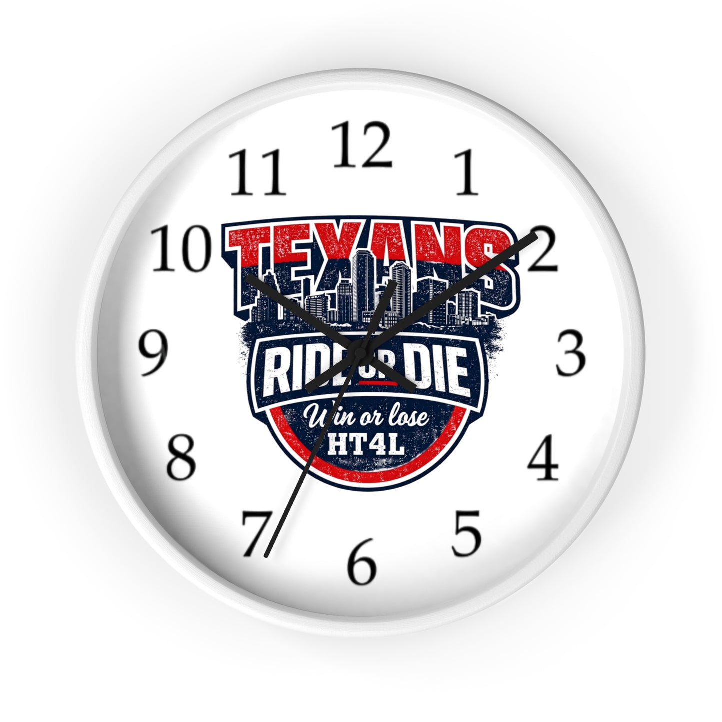 Texans Ride or Die Wall Clock | Houston Texans Fan Home Decor