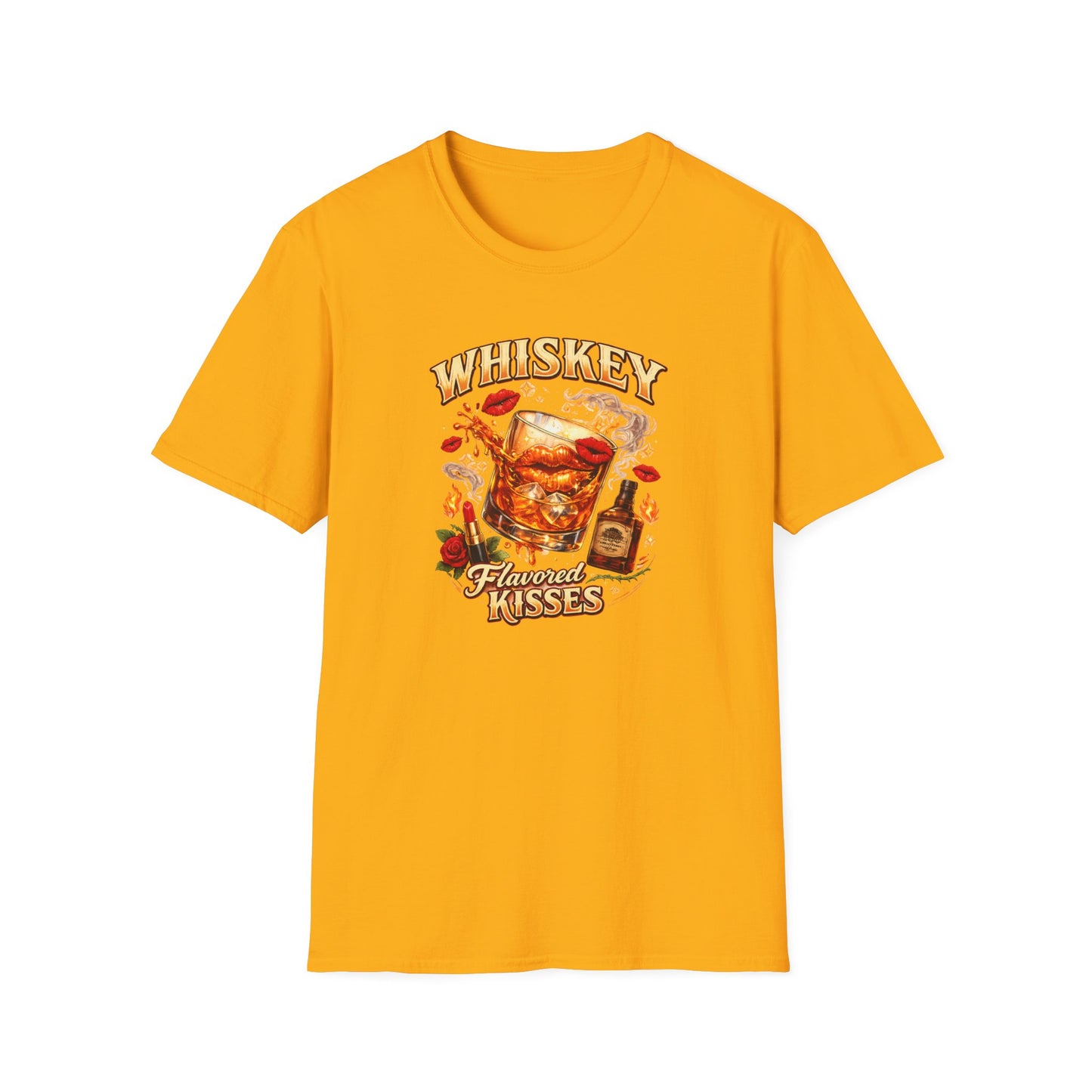 WHISKEY FLAVORED KISSES - Unisex Soft Style T-Shirt