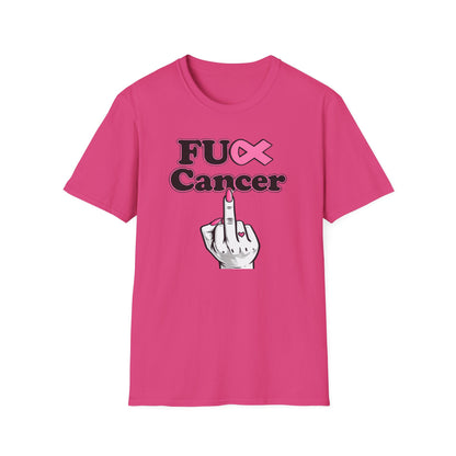 F CANCER - PINK RIBBON - Unisex Soft Style T-Shirt