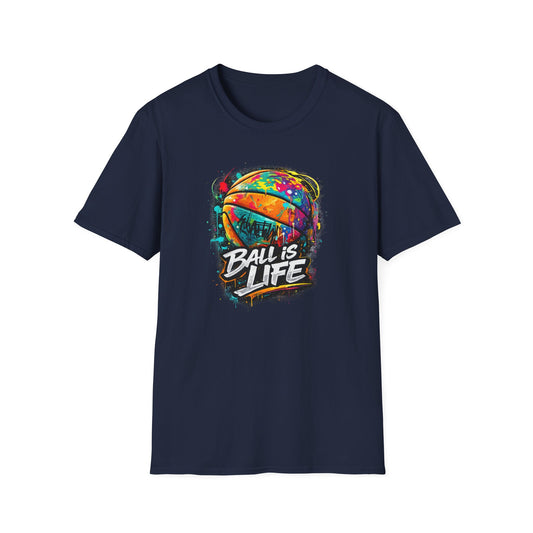 BALL IS LIFE - COLORUL - Unisex Soft Style T-Shirt