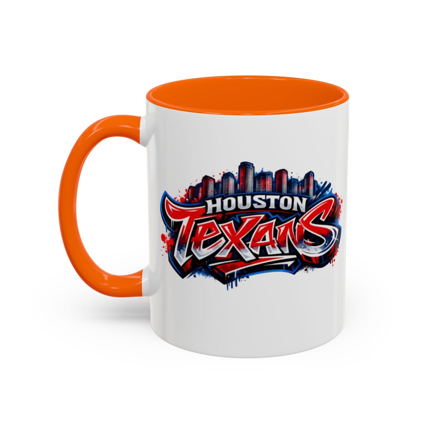 HOUSTON TEXANS GRAFFITI W/SKYLINE - Accent Coffee Mug (11, 15oz)