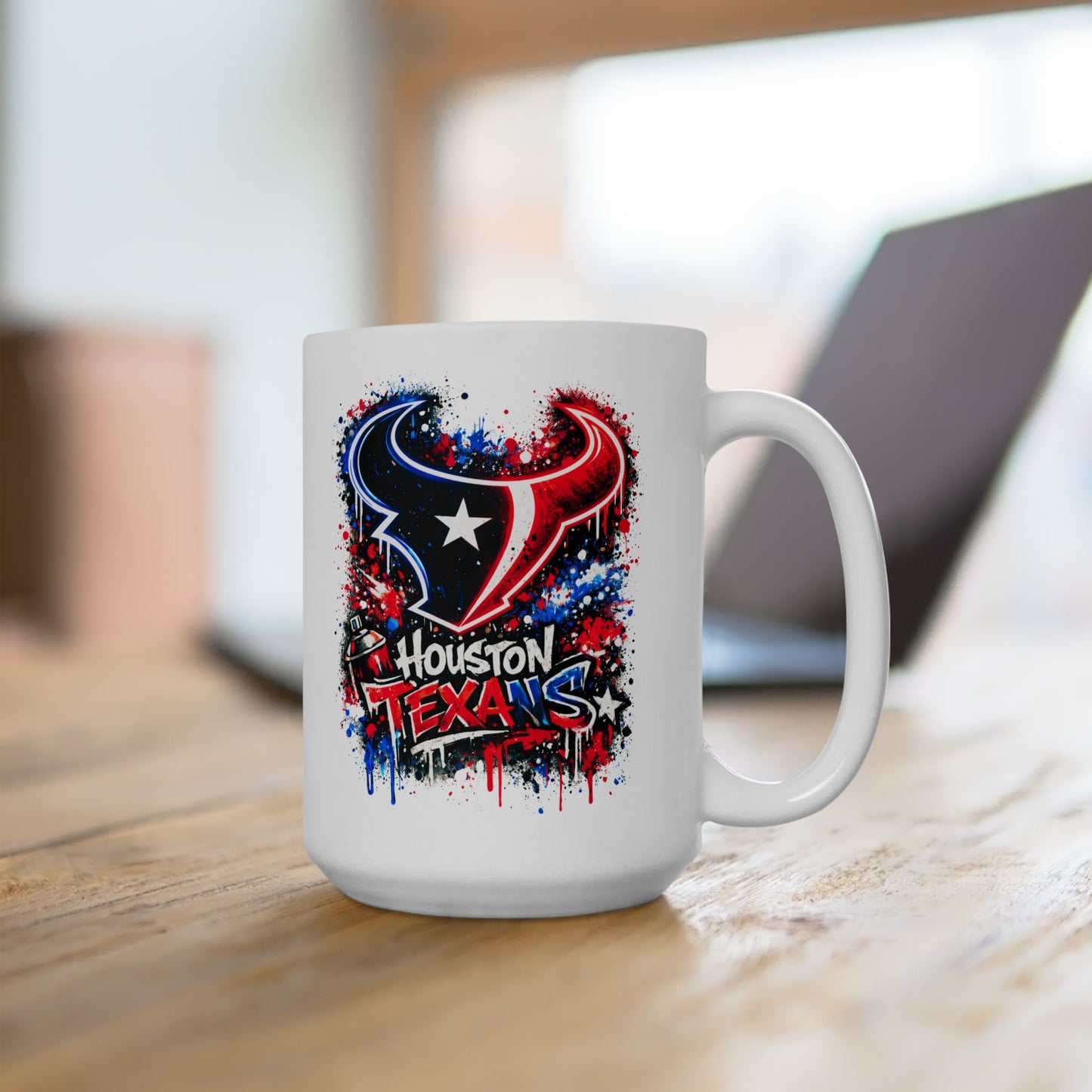 HOUSTON TEXANS - GRAFFITI ART - Ceramic Mug, (11oz, 15oz)