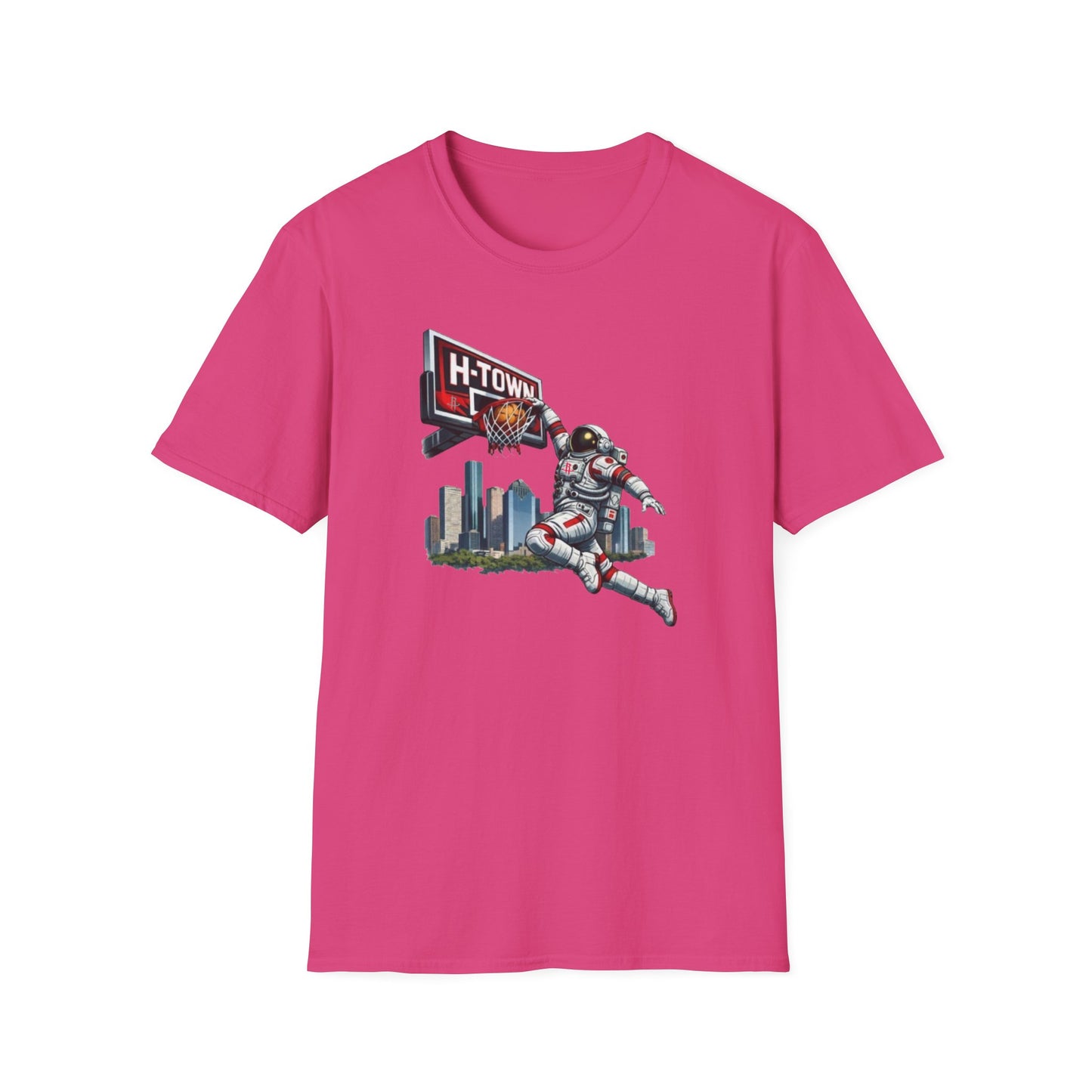 H-TOWN ROCKETS: ASTRONAUT DUNKING - Unisex Soft Style T-shirt