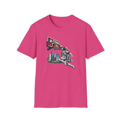 H-TOWN ROCKETS: ASTRONAUT DUNKING - Unisex Soft Style T-shirt