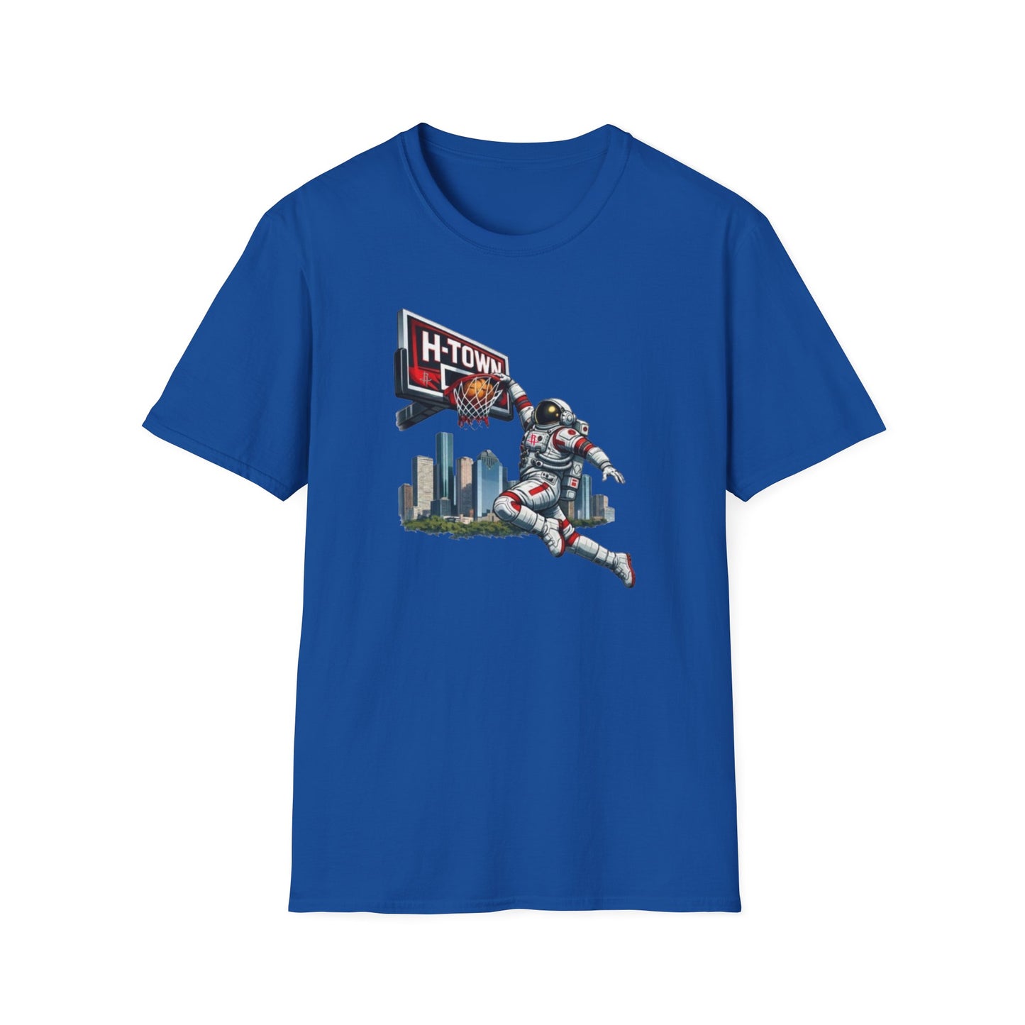 H-TOWN ROCKETS: ASTRONAUT DUNKING - Unisex Soft Style T-shirt