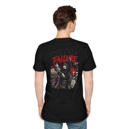 SYSTEM FAILURE - (Front/Back Print) - Unisex Soft Style T-Shirt