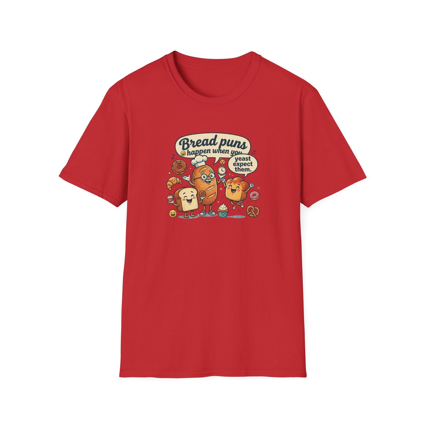 BREAD PUNS HAPPEN - Unisex Softstyle T-Shirt