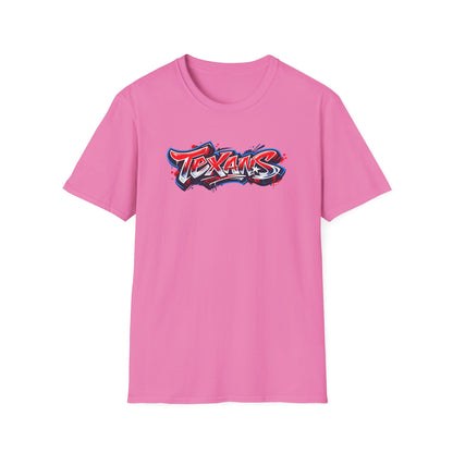TEXANS-GRAFFITI ART  - Unisex Soft Style T-Shirt