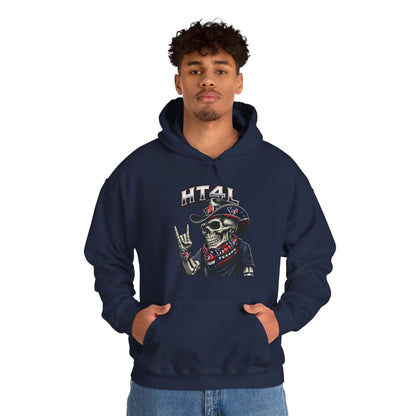 HT4L Skeleton Throwing the H | Houston Texans Unisex Pull-Over Hoodie