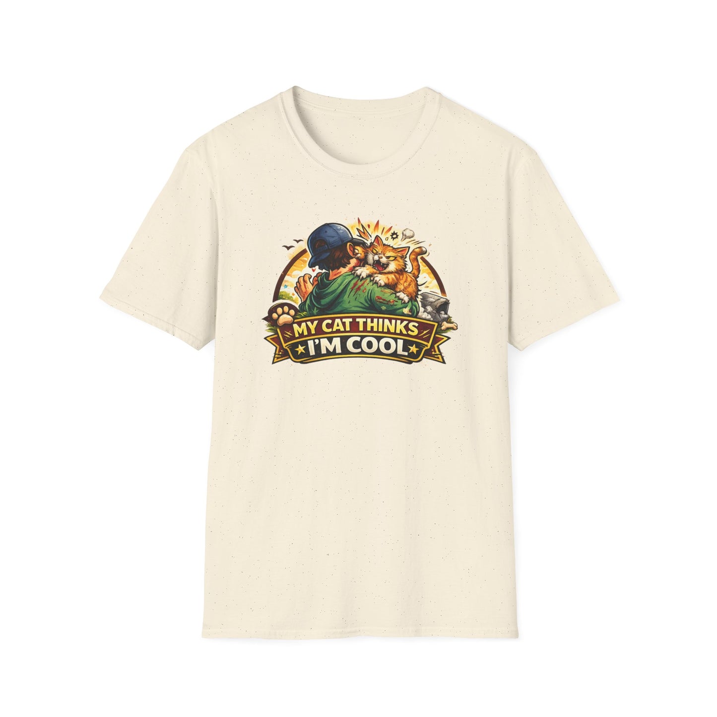 MY CAT THINKS I'M COOL - Unisex Softstyle T-Shirt
