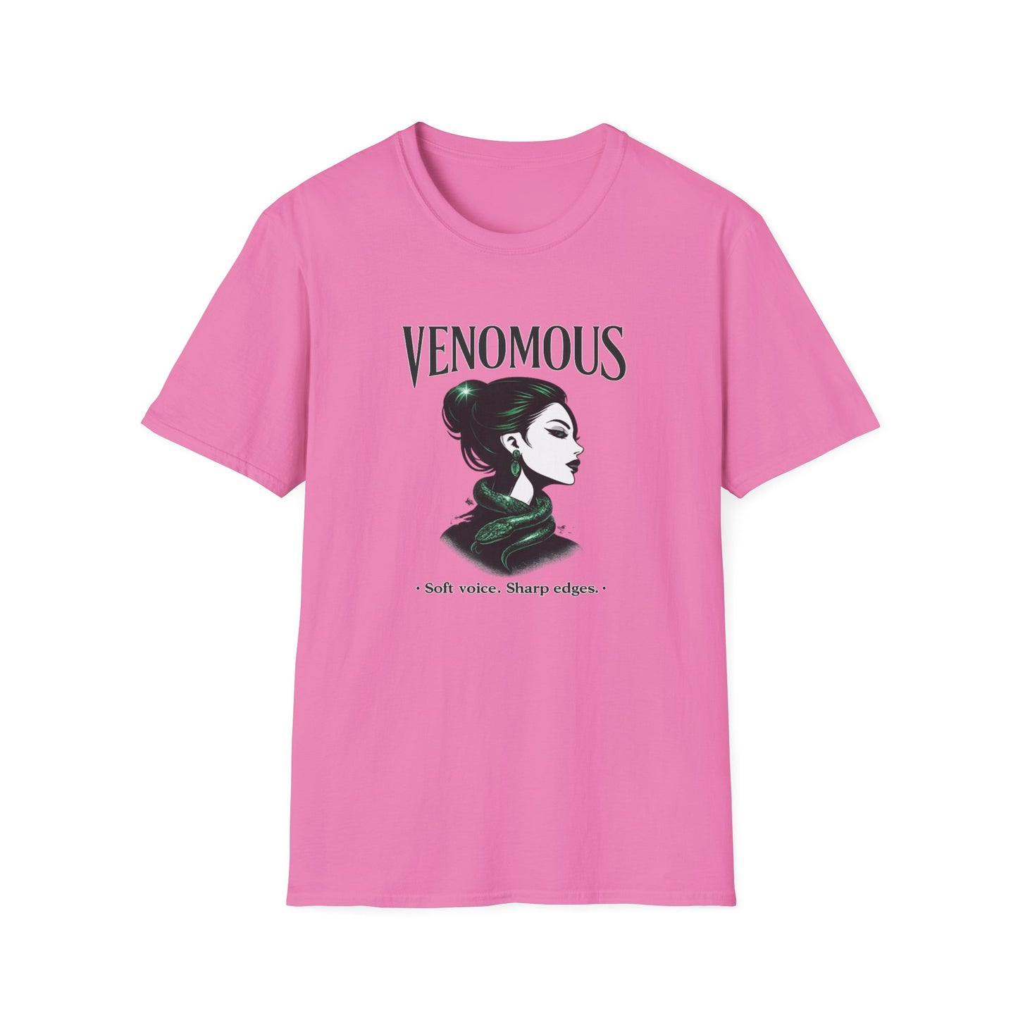 VENOMOUS-SOFT VOICE-SHARP EDGES - Unisex Soft Style T-Shirt