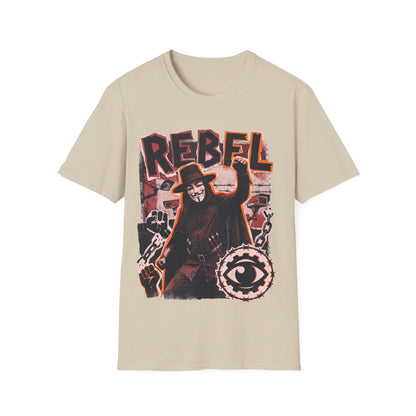 REBEL - ((BIG PRINT)) - Unisex Softstyle T-Shirt