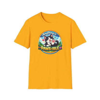 ANYTHING IS PAWSIBLE-KITTEN - Unisex Soft Style T-Shirt