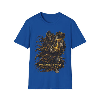 TIME DOESN'T WAIT - ((BIG PRINT)) - Unisex Soft Style T-Shirt