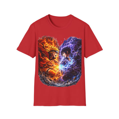 NARUTO VS SASUKE ((BIG PRINT)) - Unisex Soft Style T-Shirt